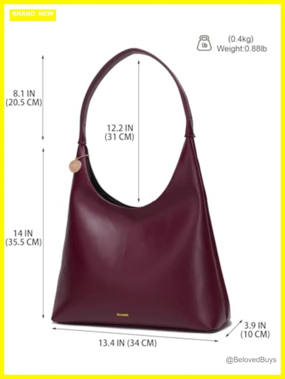 Vegan Leather Hobo Bag for Women Work Tote Shoulder Purse